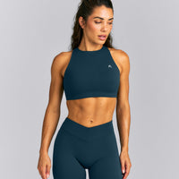 EasyLift™ High Neck Sports Bra New Branding | Dark Oil Blue