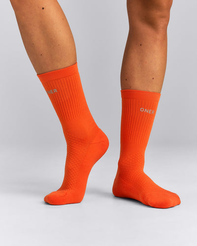 Performance Long Crew Socks 1 Pack | Energy Orange