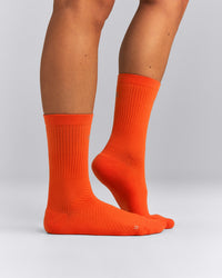 Performance Long Crew Socks 1 Pack | Energy Orange