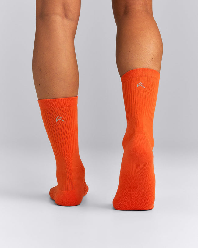 Performance Long Crew Socks 1 Pack | Energy Orange