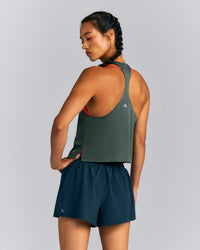 PrecisionMove™ Drop Armhole Tank Top | Dark Shadow Green