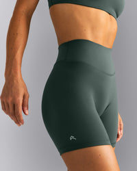 UnifiedMove™ High Waist Shorts 6" New Branding | Shadow Green