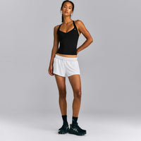 UnifiedMove™ T Back Mid Tank Top with Gel Pockets and Built in Bra Shelf | Black