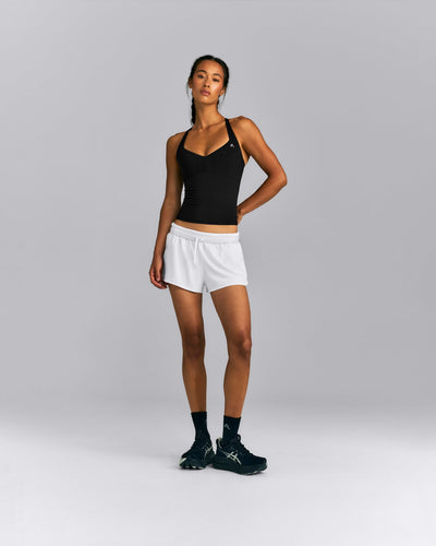UnifiedMove™ T Back Mid Tank Top with Gel Pockets and Built in Bra Shelf | Black