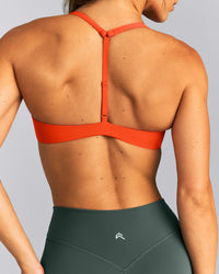 UnifiedMove™ T Back Minimal Bralette New Branding | Energy Orange