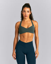 UnifiedMove™ T Back Minimal Bralette New Branding | Shadow Green