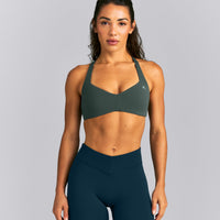 UnifiedMove™ T Back Minimal Bralette New Branding | Shadow Green
