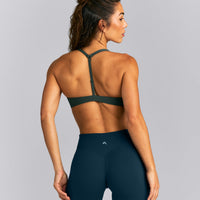 UnifiedMove™ T Back Minimal Bralette New Branding | Shadow Green