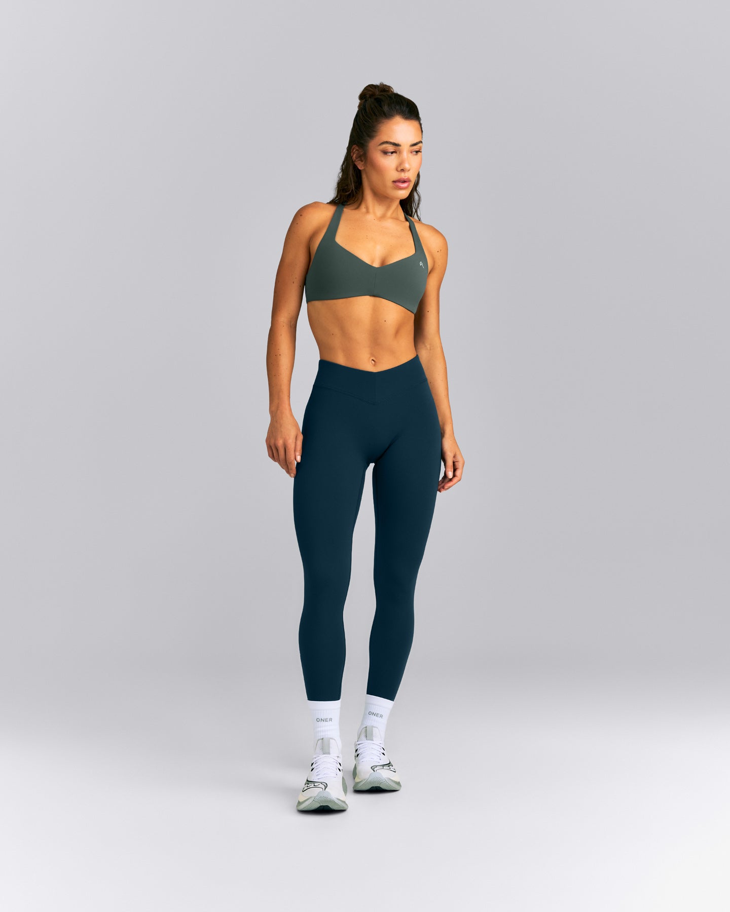 UnifiedMove™ T Back Minimal Bralette New Branding | Shadow Green