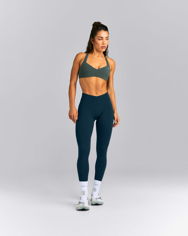 UnifiedMove™ T Back Minimal Bralette New Branding | Shadow Green