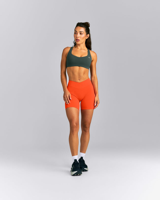 UnifiedMove™ V Front Mid Rise Shorts 6" New Branding | Energy Orange