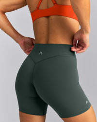 UnifiedMove™ V Front Mid Rise Shorts 6" New Branding | Shadow Green