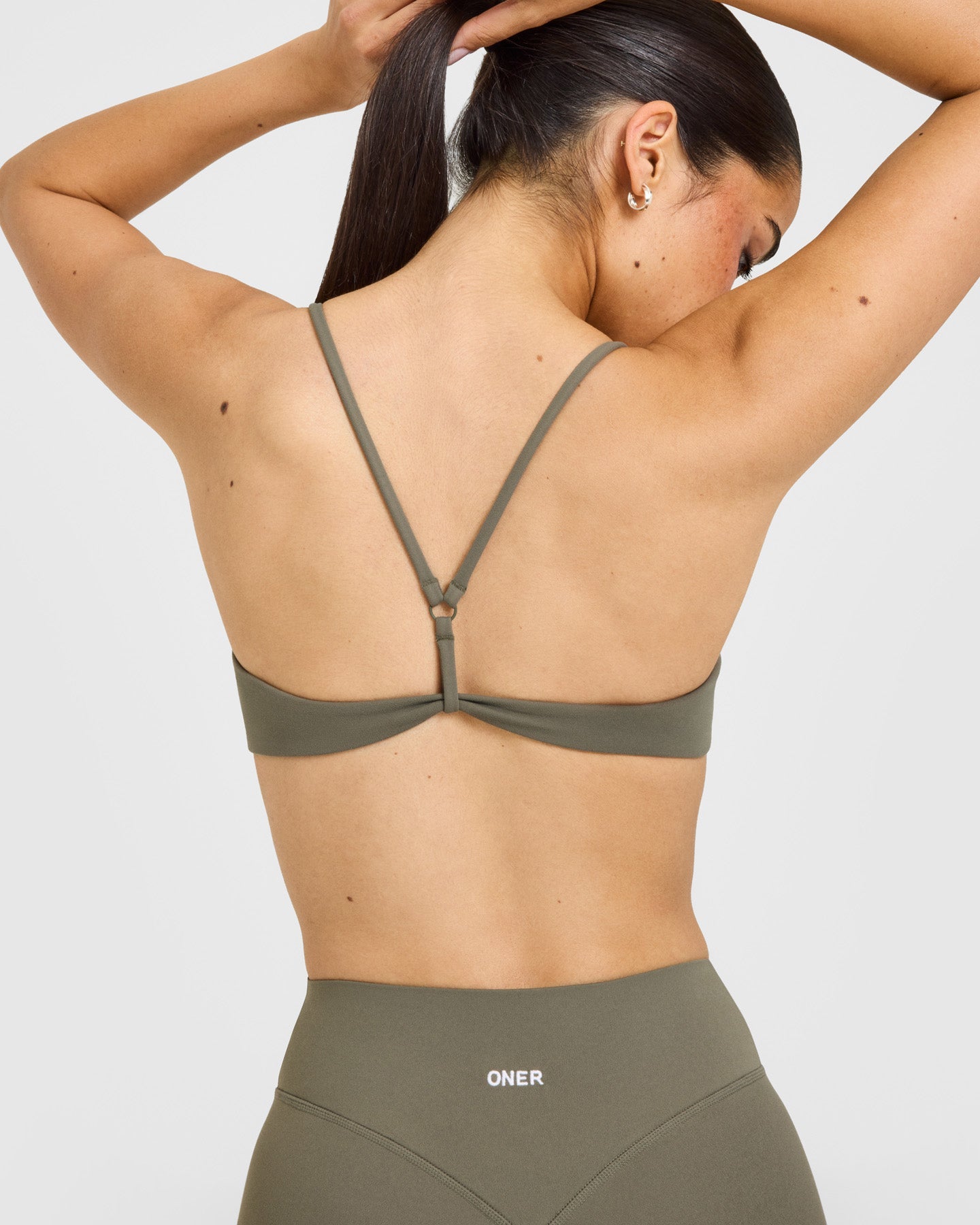 EasyLift™ Ultra Minimal Bralette with White Logo | Alpine Green