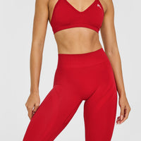EnhanceLift™ Seamless Leggings with White Logo | Light Toasted Red