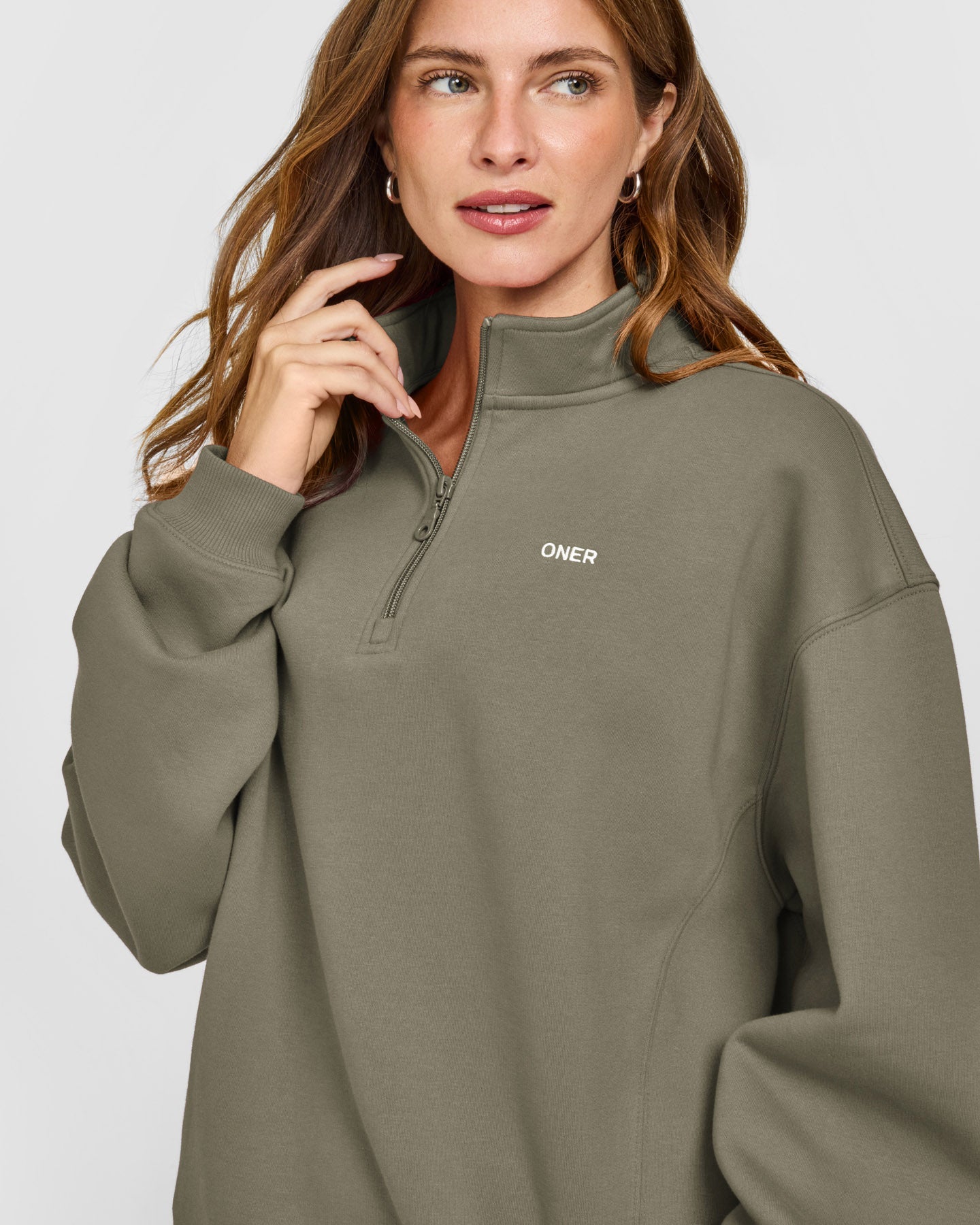 Foundations 1/4 Zip Sweatshirt | Alpine Green