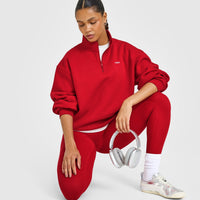 Foundations 1/4 Zip Sweatshirt | Toasted Red