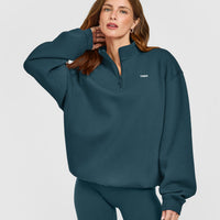 Foundations 1/4 Zip Sweatshirt | Oil Blue