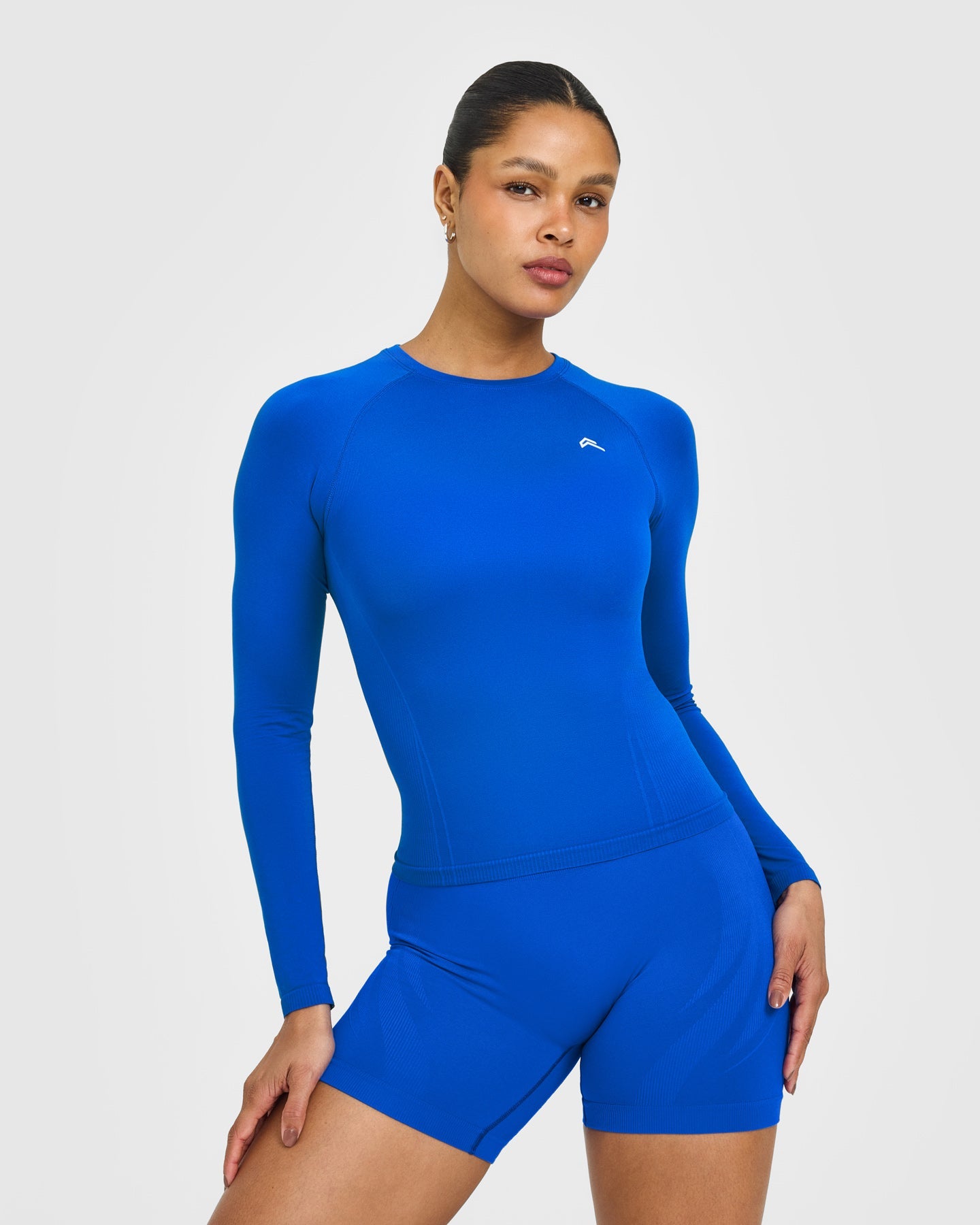 Go To Seamless Fitted Long Sleeve Top | Cobalt Blue