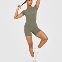 Go To Seamless Fitted Top | Alpine Green