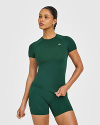 Go To Seamless Fitted Top | Racing Green