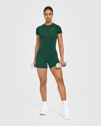 Go To Seamless Fitted Top | Racing Green