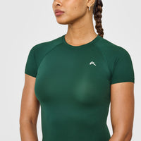 Go To Seamless Fitted Top | Racing Green