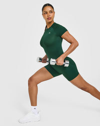 Go To Seamless Fitted Top | Racing Green