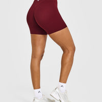 SoftMotion™ High Waisted Shorts 6" with White Logo | Light Rosewood