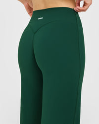 SoftMotion™ Straight Leg Bottoms with White Logo | Dark Racing Green