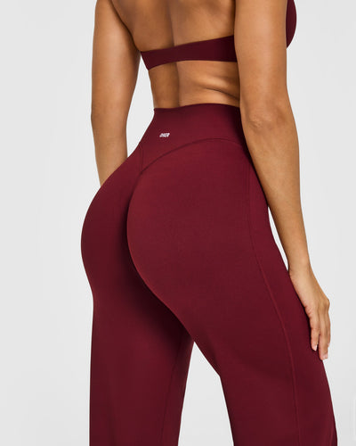 SoftMotion™ Straight Leg Bottoms with White Logo | Light Rosewood