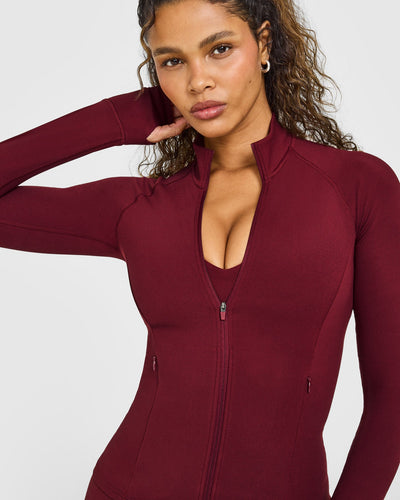 SoftMotion™ Jacket with White Logo | Light Rosewood