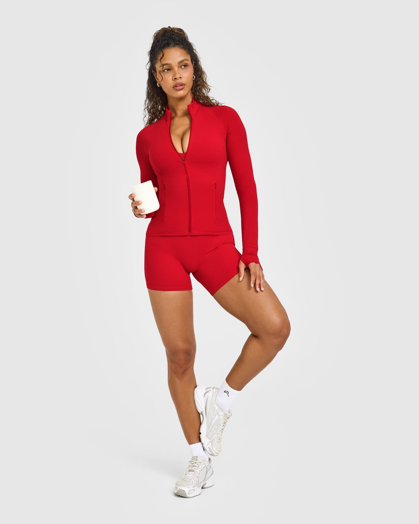 SoftMotion™ Jacket with White Logo | Light Toasted Red