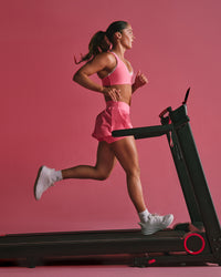 UnifiedMove Double Layer Shorts 5" with Reflective Logo | Hot Girl Pink