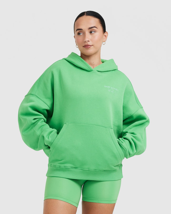 Neon green top oversized hoodie