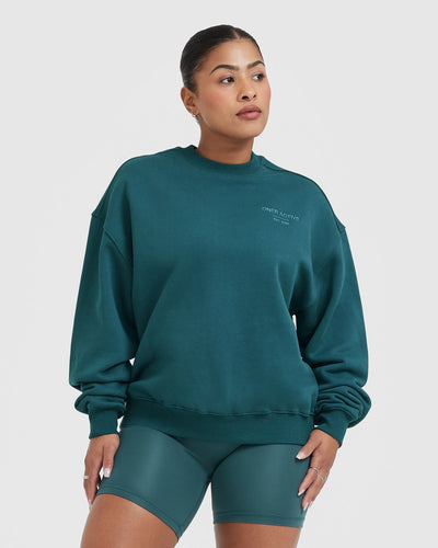 All Day Est 2020 Oversized Sweatshirt | Marine Teal