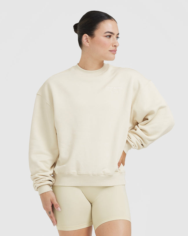 All Day Est 2020 Oversized Sweatshirt Vanilla