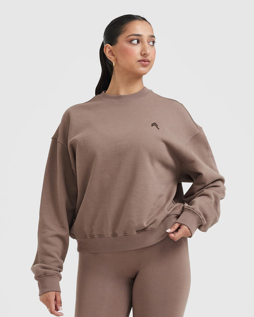 Oner Modal All Day Lightweight Oversized Sweatshirt | Cool Brown