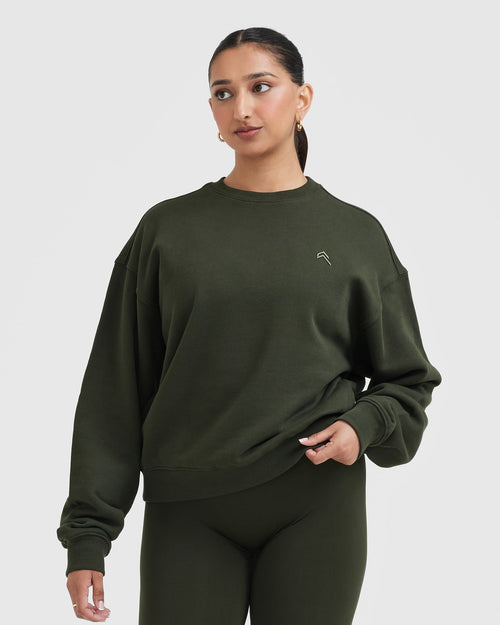 Oner Modal All Day Lightweight Oversized Sweatshirt | Khaki