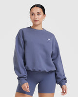 All Day Lightweight Oversized Sweatshirt | Slate Blue