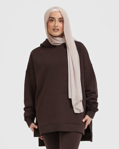 All Day Longline Hoodie | 70% Cocoa