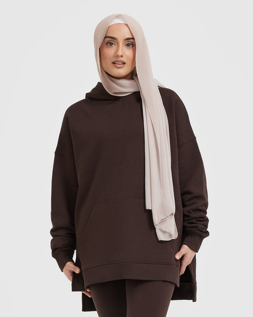 Oner Modal All Day Longline Hoodie | 70% Cocoa