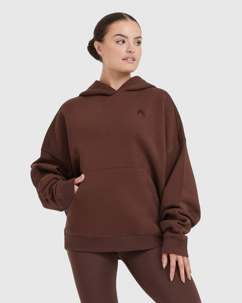 Oner Modal All Day Oversized Hoodie | Espresso