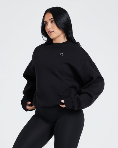 Oversized Black Sweatshirt Women's