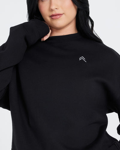 Oversized Black Sweatshirt Women's