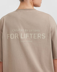 Classic Lifters Graphic Oversized Lightweight T-Shirt | Sandstone