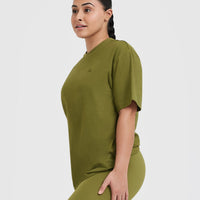 Classic Oversized Lightweight T-Shirt | Olive Green