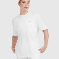 Contour Women's Oversized T-Shirt - White - LYFTLYFE APPAREL
