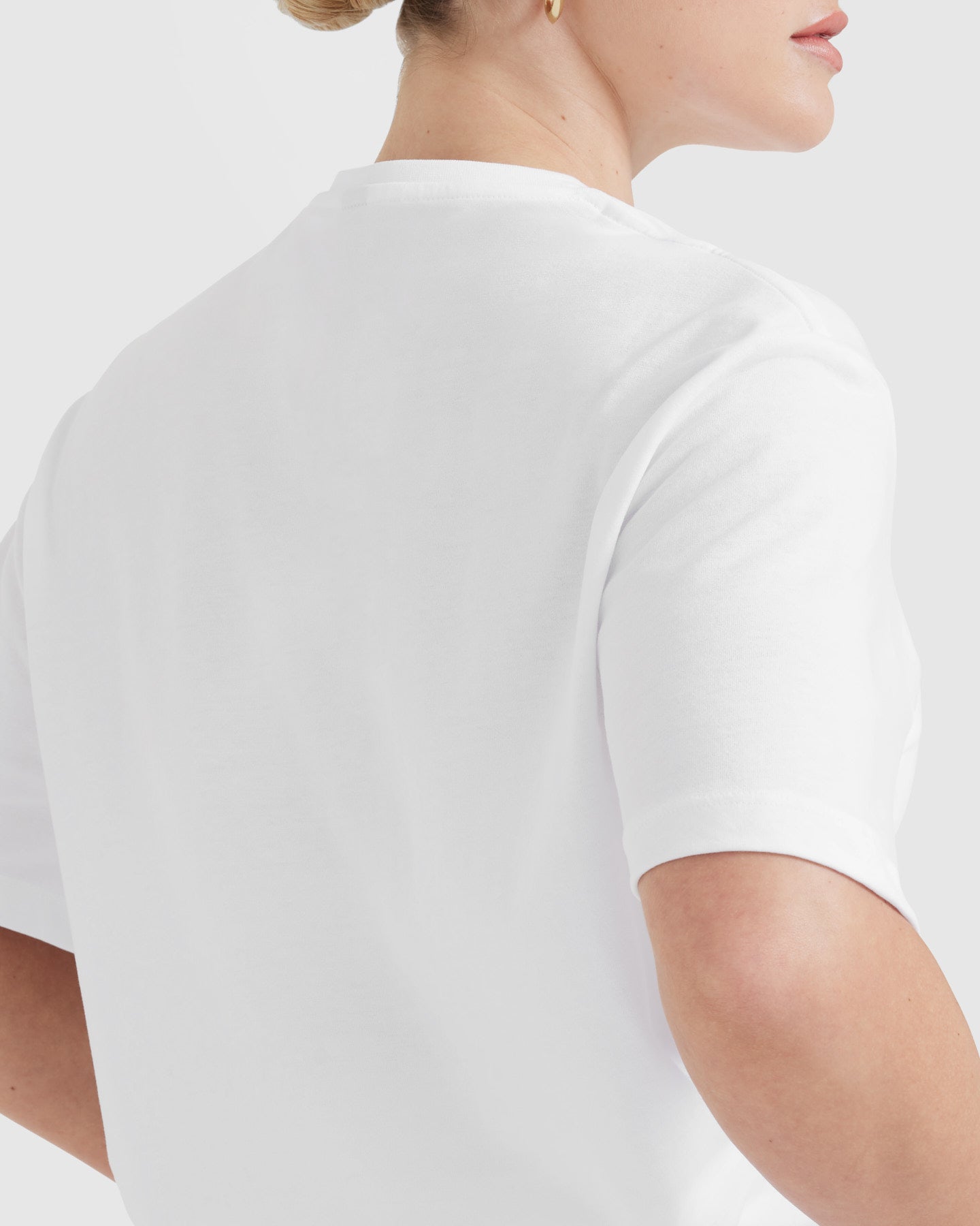 White Oversized T-Shirt Women's - Lightweight Fabric