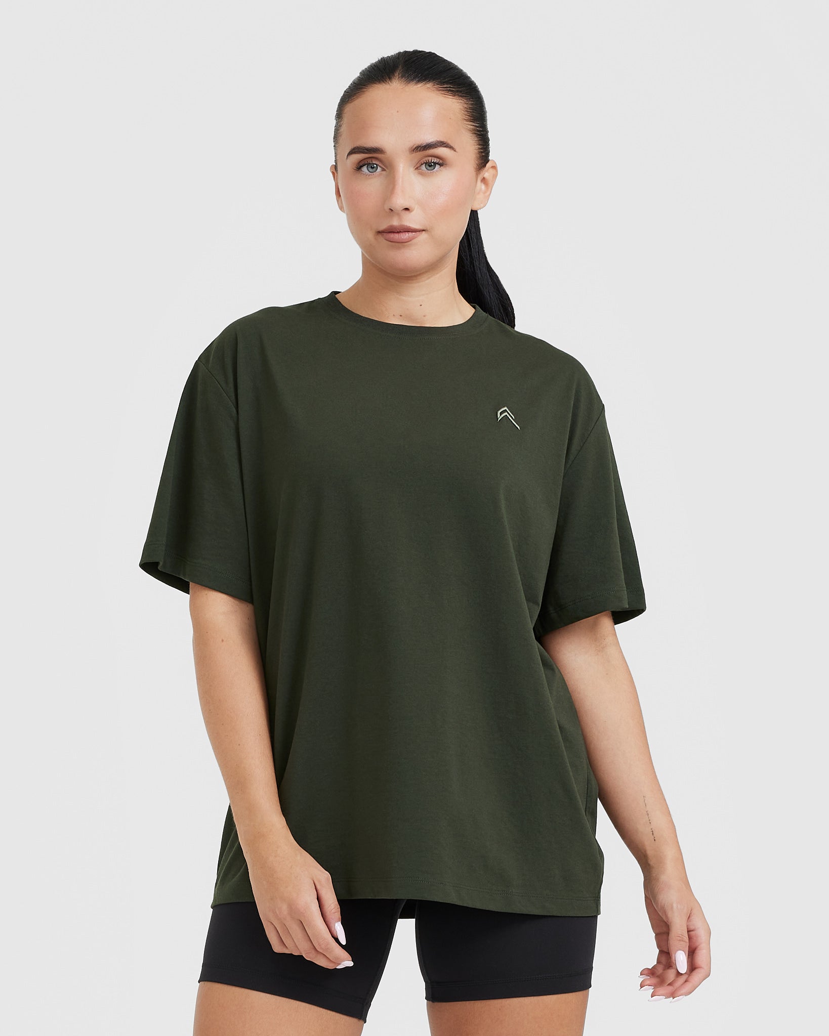 L Ovy Multi Border Relax T-shirts green-