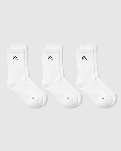 Crew Socks 3 Pack | White